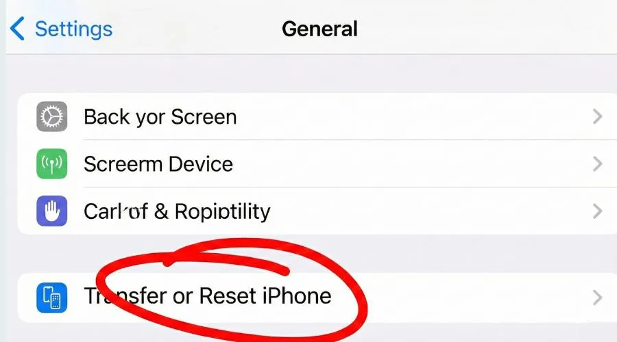 Transfer or Reset iPhone