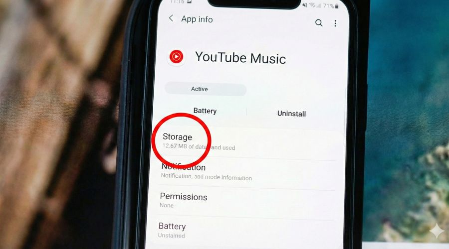 Suraskite YouTube Music ir eikite į saugyklą