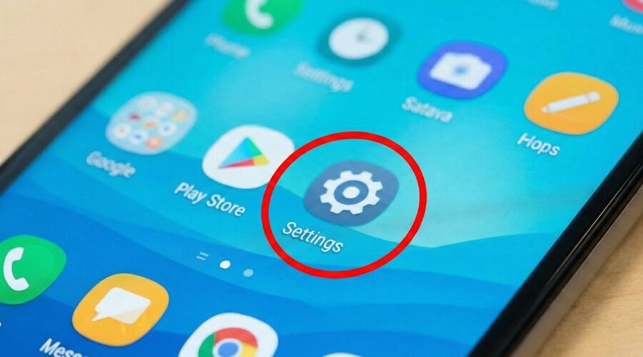 „Android“ pagrindinis ekranas, kuriame rodoma „YouTube“ programėlės piktograma